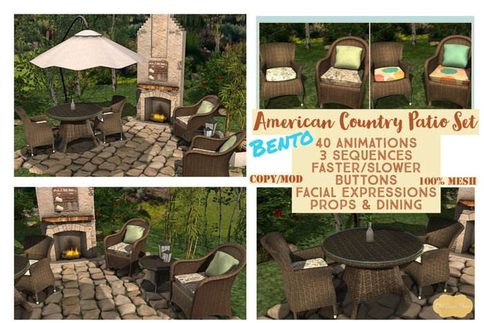 {OBD} American Country Patio Set  [BOXED]