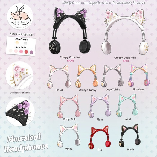 +Half-Deer+ Mewsical Headphones - Orange Tabby
