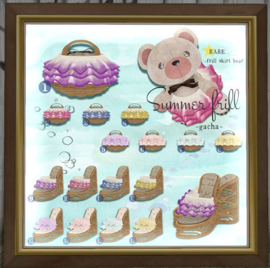 *::.who what.::* -Summer Frill Gacha- 5.bag(Pale purple)