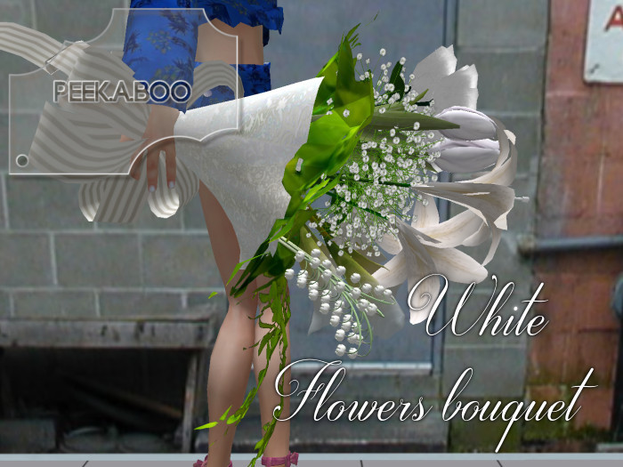 p-a-b white flowers bouquet