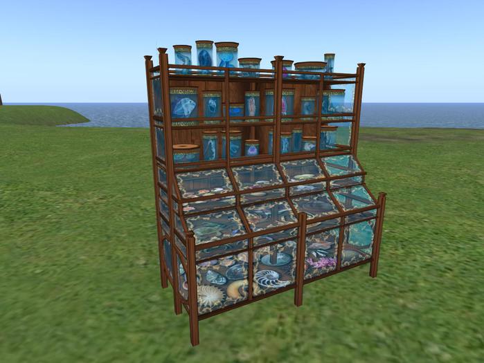 Marine biology specimen case (8 prims)