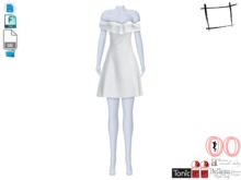 Dae Obj FBX Mini Skirt Off Shoulder Bardot Dress Maitreya, Slink, Belleza, Tonic, Ocacin Satndard