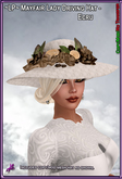 ~LP~Mayfair Lady Driving Hat (BOXED) Ecru