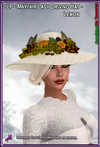~LP~Mayfair Lady Driving Hat (BOXED) Lemon