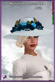 ~LP~Mayfair Lady Driving Hat (BOXED) Aqua