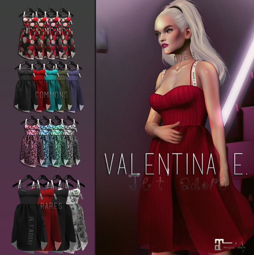 Valentina E. Je T'Adore Blue Floral COMMON