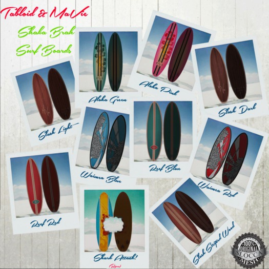 Tabloid & Ma Vie - Shaka Brah Surfboard - Reef Red