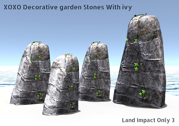 XOXO Decorative garden Stones With ivy