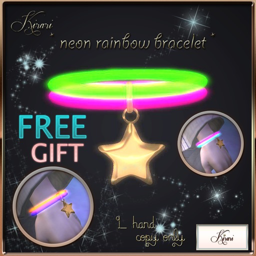 { .:.Kirari.:. } * neon rainbow bracelet *( L hand )