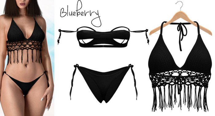 Blueberry - Jenna - Bikini Set - Black