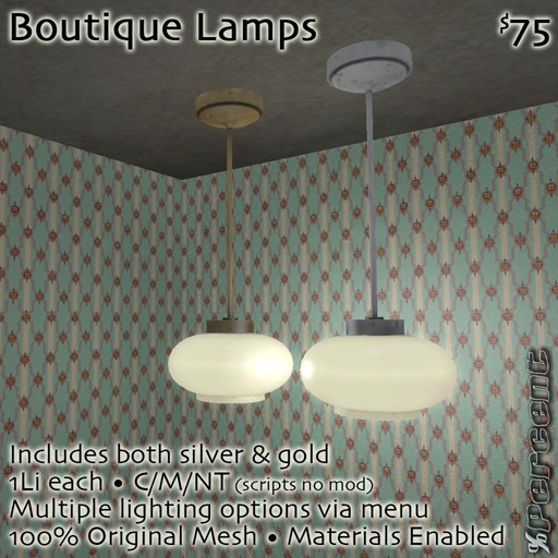 % Boutique Lamps (BothMetals) *MESH*