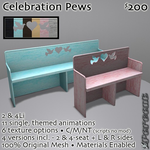 %Ceremony Pews *MESH* Delivery Box