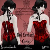 Schadenfreude Red Elephant Corset (boxed)