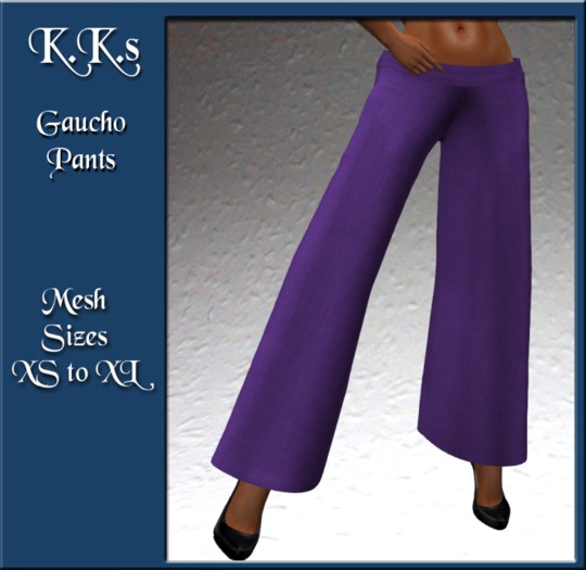 KK's Mesh Linen Gaucho Pant - Purple