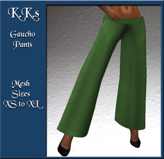 KK's Mesh Linen Gaucho Pant - Green