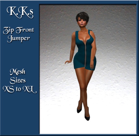 KK's Mesh Zip Up Jumper - Blue