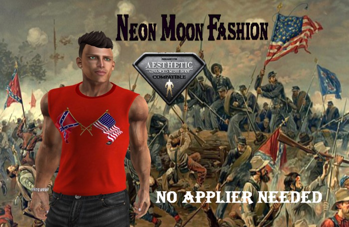 The Neon Moon Fashion-Sleeveless Shirt Battle flags