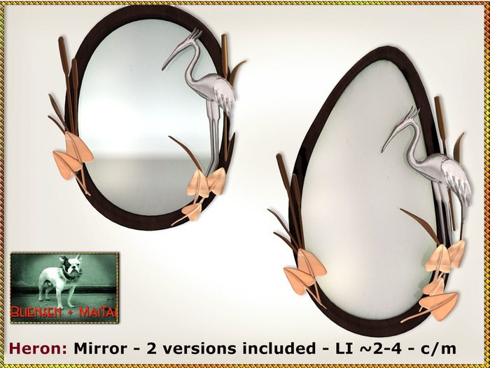 Bliensen + MaiTai - Heron - vintage mirror