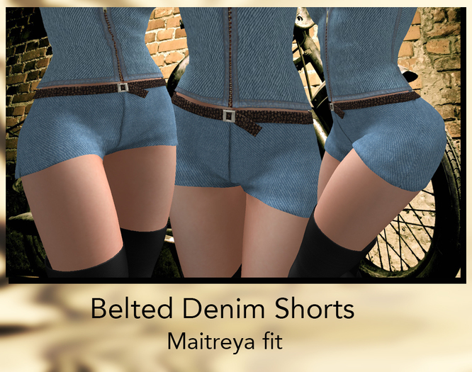 ~MV~ Belted Denim Shorts - Maitreya