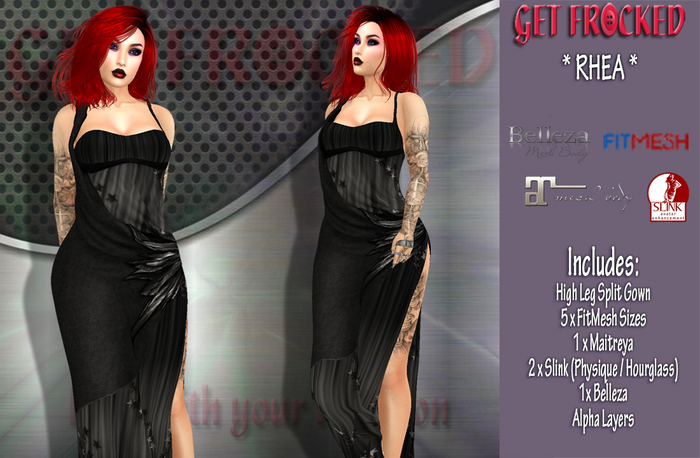 {Get Frocked} RHEA Gown - Black