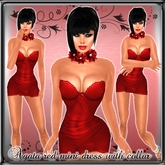 KL MINI DRESS AGATA RED- CASUAL DRESS- PARTY- SEXY DRESS- WOMEN`S DRESSES