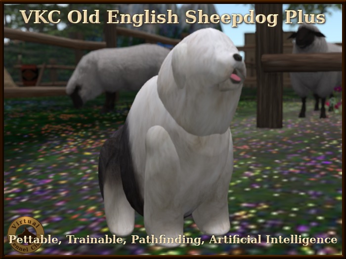 VKC® Old English Sheepdog Plus-Artificially Intelligent (AI) Trainable Pathfinding Dog-No Food Required