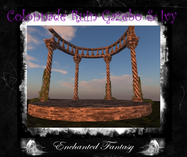 Colonnade Ruin Gazebo & Ivy (Mesh)