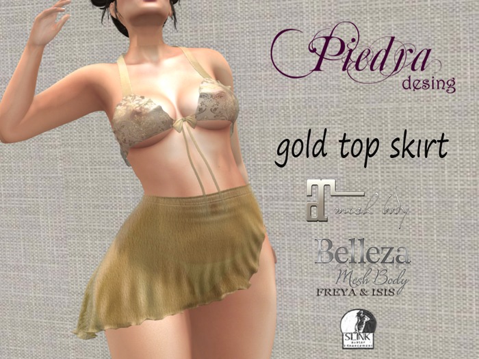 GOLD  TOP SKIRT PANTIES