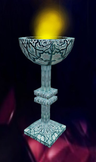 fire cauldron stand mosaic rectangle blue boxed