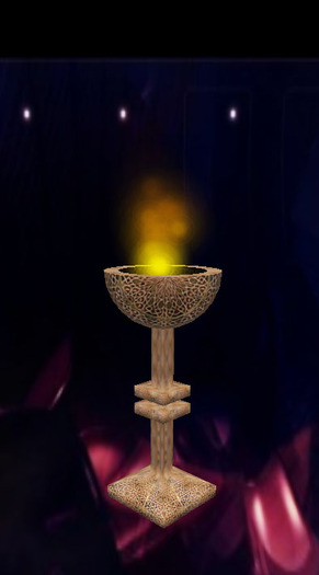 fire cauldron stand mosaic rectangle brown boxed
