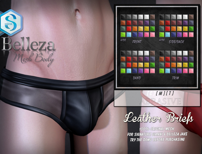 [ abrasive ] Leather Briefs DEMO