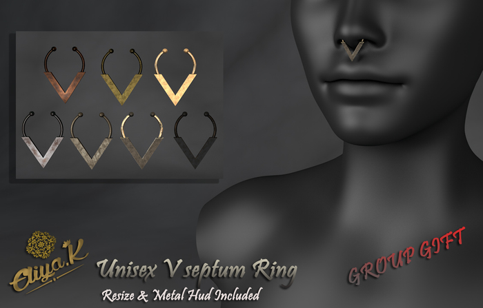 Eliya.K - Unisex V septum ring Gift