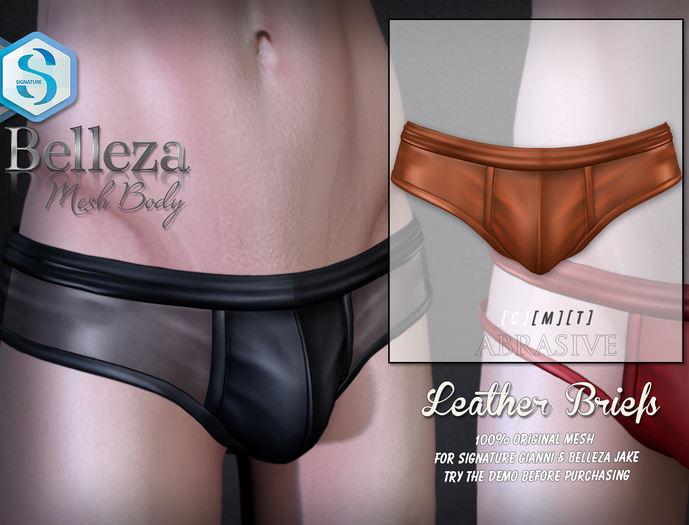 [ abrasive ] Leather Briefs - Copper