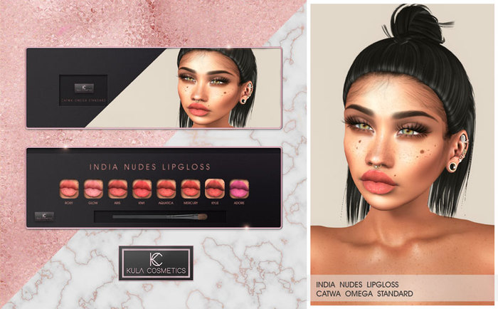.KC. India Nude lipgloss Collection . Fatpack .