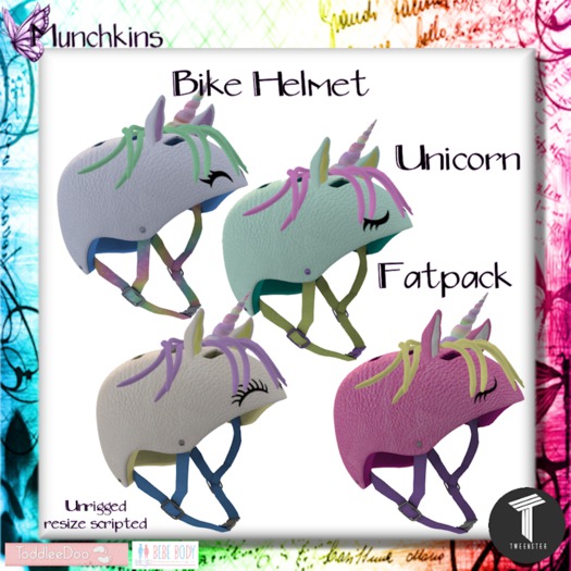 Second Life Marketplace {M} Bike Helmet [Unicorn] [FATPACK] [Unpacker