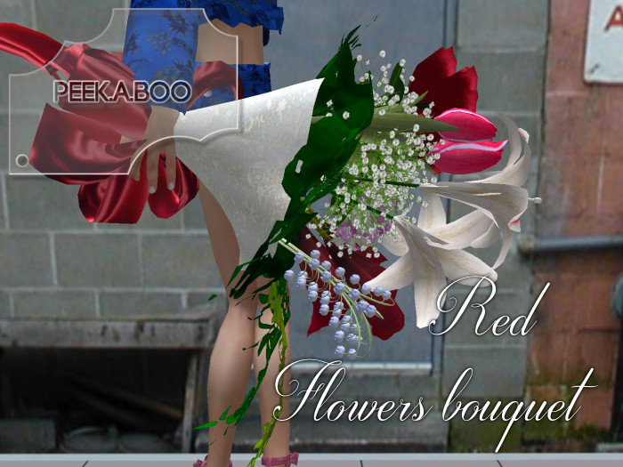 p-a-b red flowers bouquet