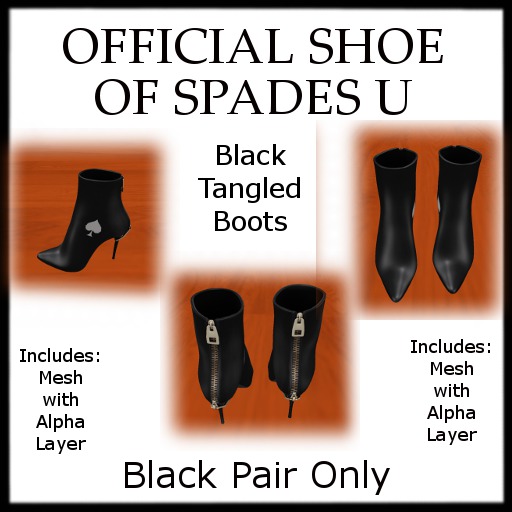 Spades U Tangled Zip Heels