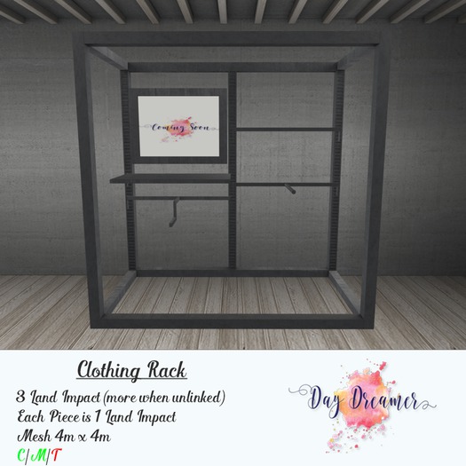 Day Dreamer  - Clothing Rack - IRON (boxed)