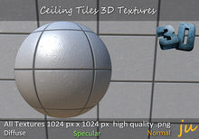 JU Ceiling Tiles 3D Textures Full Perm