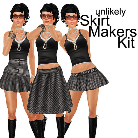 Unlikely Mix & Match Skirt Maker's Full Perm PSD&TGA Kit