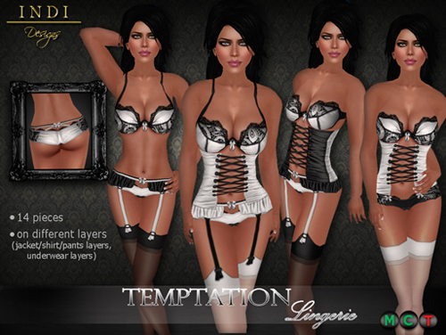 INDI Designs - Temptation Lingerie white