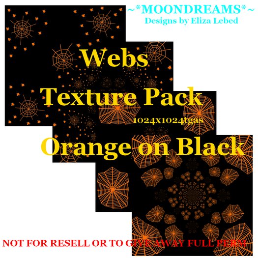Web Orange on Black Texture Pack