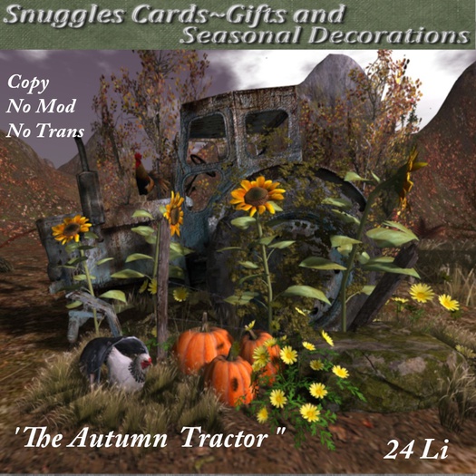 ' The Autumn  Tractor ' By Snuggles Boxed
