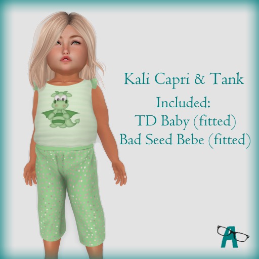 {-A-} Kali Capri and Top - Green Dragon