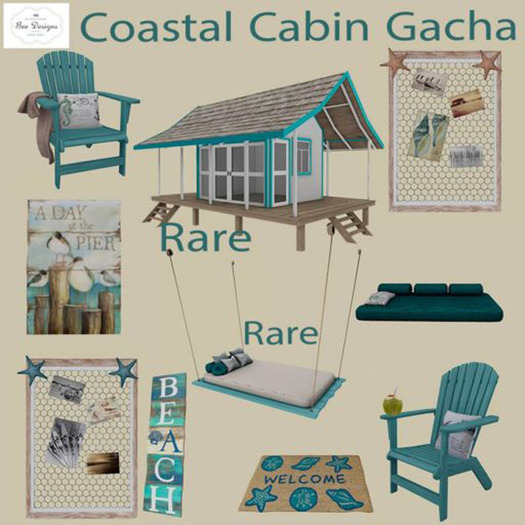 .:Bee Designs:. Coastal Cabin Gacha  Cabin RARE