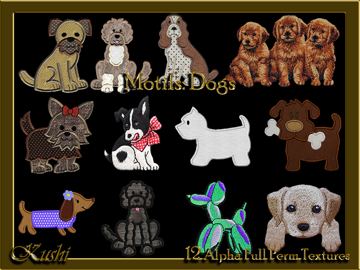 !Kushi! MotifsDOGS Textures -WEAR TO UNPACK