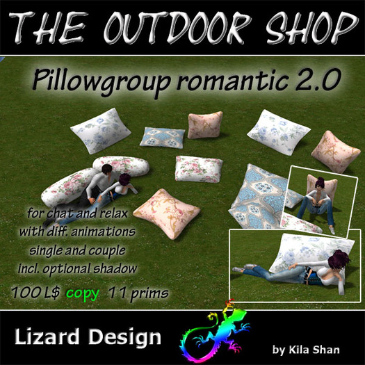 Pillowgroup romantic for chat and relax, incl. optional shadow