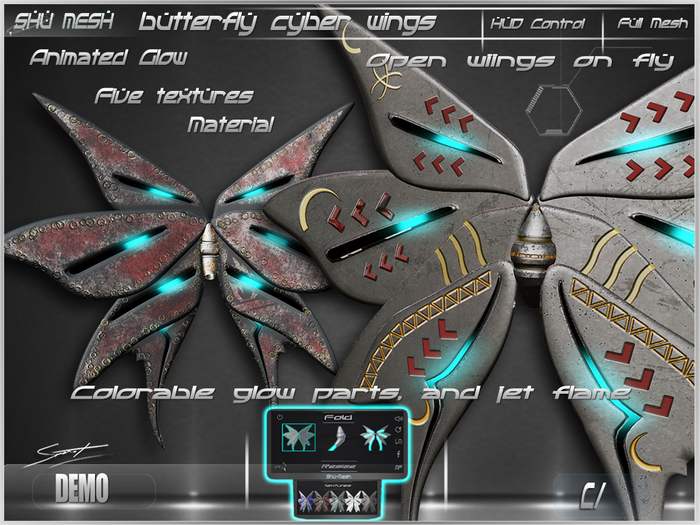Butterfly cyber wings DEMO -Shu-Mesh-