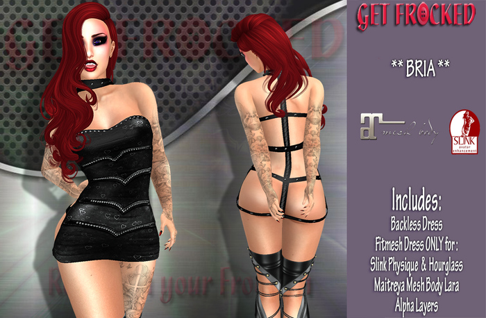 {Get Frocked} Bria Backless Dress - Black