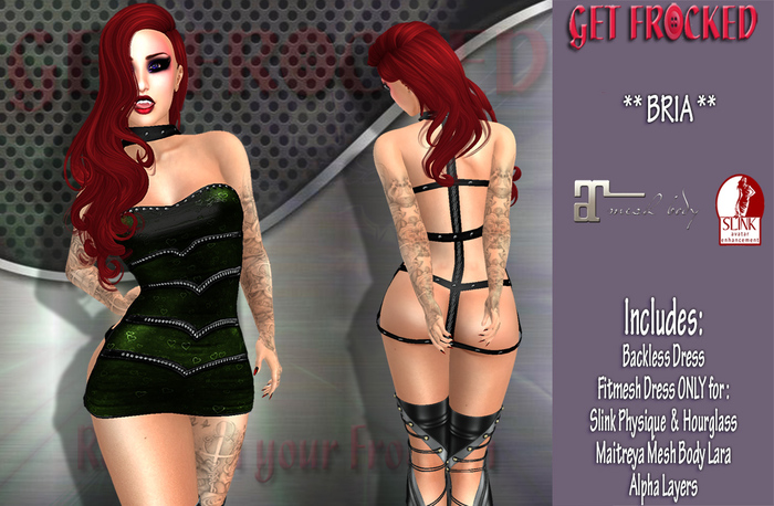 {Get Frocked} Bria Backless Dress - Green